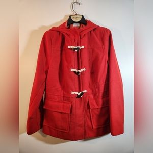 Old Navy red Pea coat womens XL